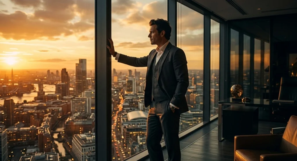 Emprendedor contemplando el crecimiento de su empresa tras su capacitacion para emprendedores