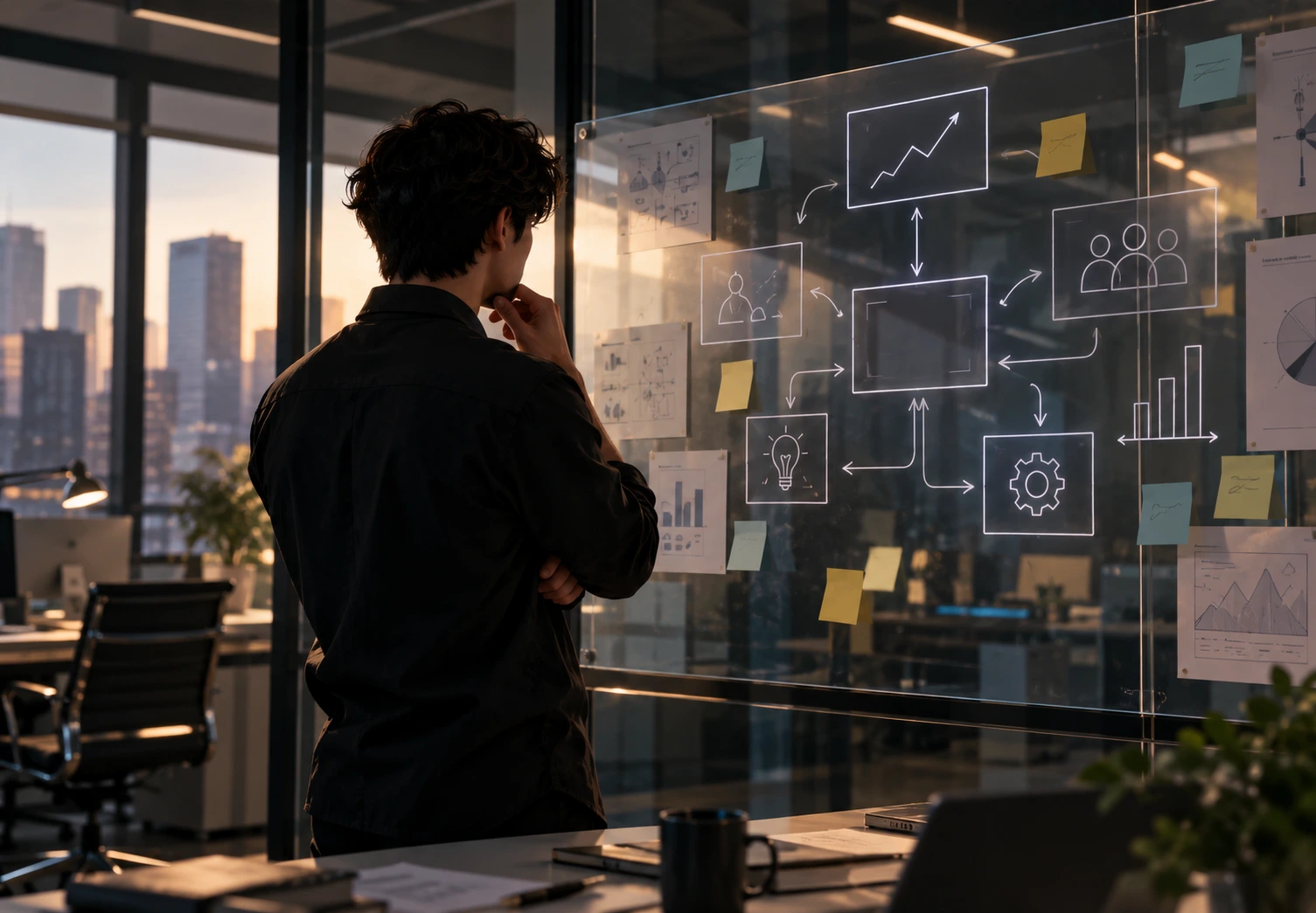 Esquema conceptual sobre los 4 pilares del emprendimiento para fundadores