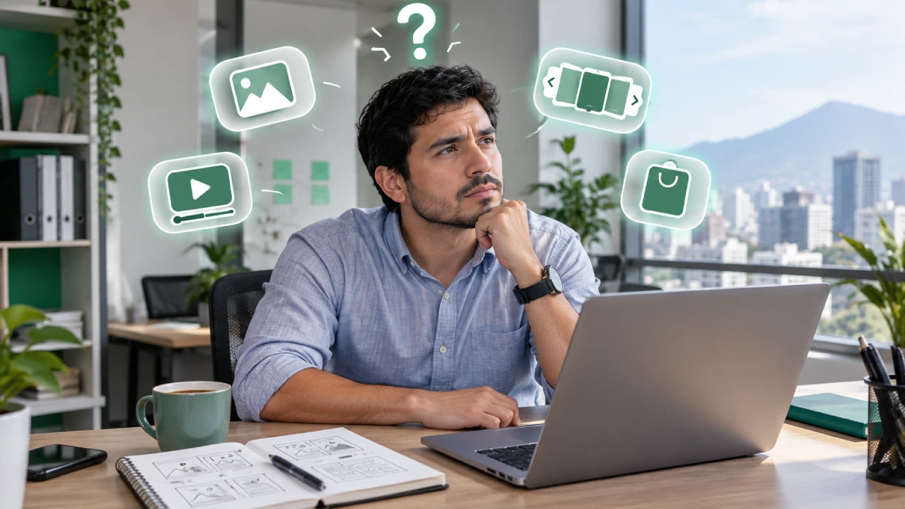 Persona decidiendo qué formato de anuncio de Facebook Ads elegir