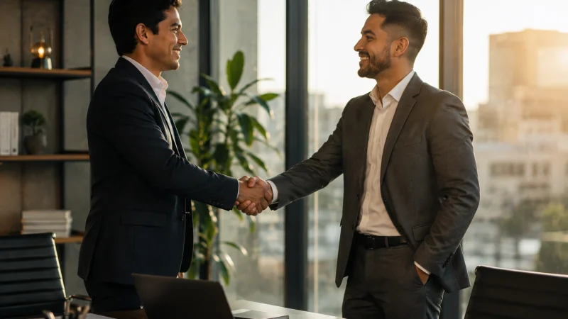 Cierre exitoso de ventas tras recibir una capacitación para emprendedores de alto nivel.